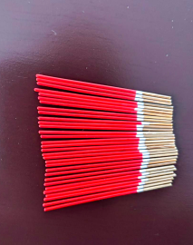 1mm painted cane tips red (30)